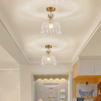 Dome pendant light in a modern entryway