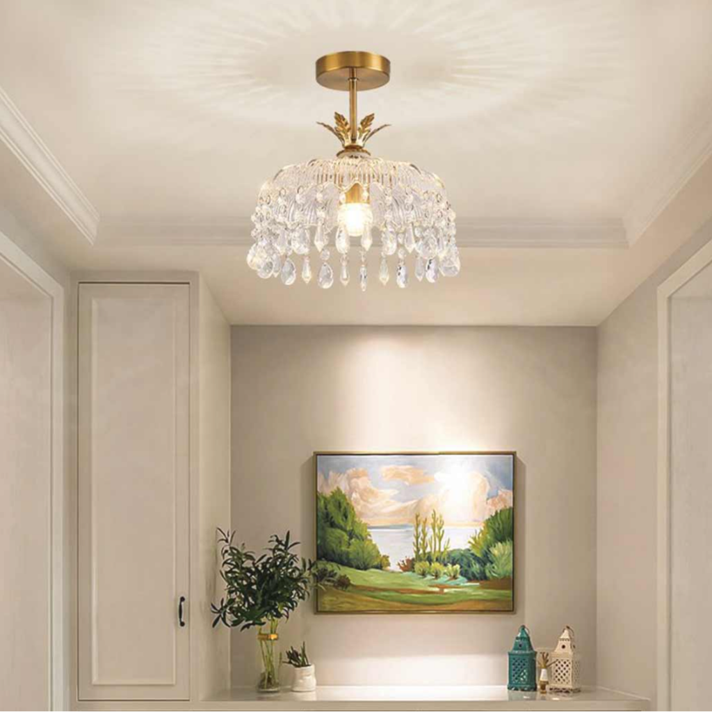 Luxury dome pendant light in a living room