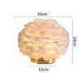 Feather Table Lamp Bedside Lamp Creative Feather Lampshade Home Living Room Bedroom Party Wedding Romantic Decoration