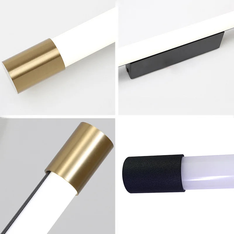 Full Spectrum Nordic Minimalist Modern Long Strip Wall Lamp Living Room Tv Background Mirror Headlight