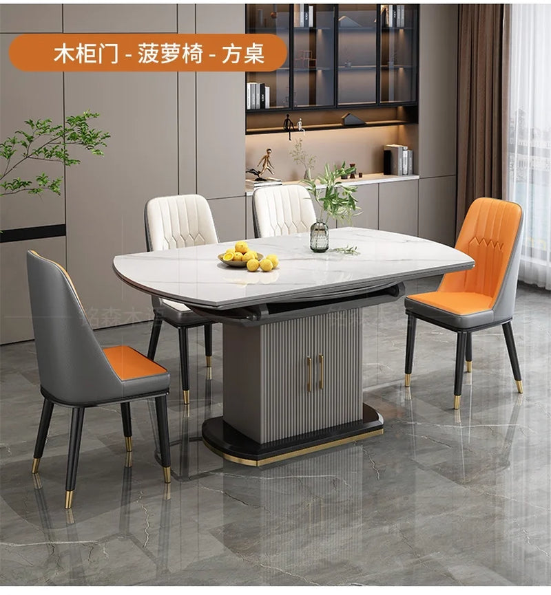 Luxury Modern Dining Table Coffee Restaurant Kitchen Marble Chairs Dining Table Nordic Lounge Mesas De Jantar Salon Furniture
