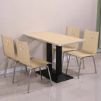 For Fast Food Restaurant Dining Table and Chair Set for Breakfast Snack Burger Milk Tea Shop High End Catering Staff Canteen