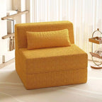 Foldable Fabric Sofa Bed, Dual-Use Sofa for Living Room and Bedroom, Single Compression