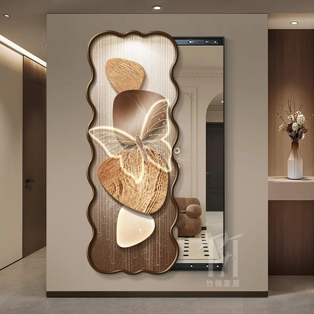 Hidden Full-Length Mirror Entrance Decoration Painting Home Decor Items Large Mirror Designer Furniture Living Room Grand Miroir