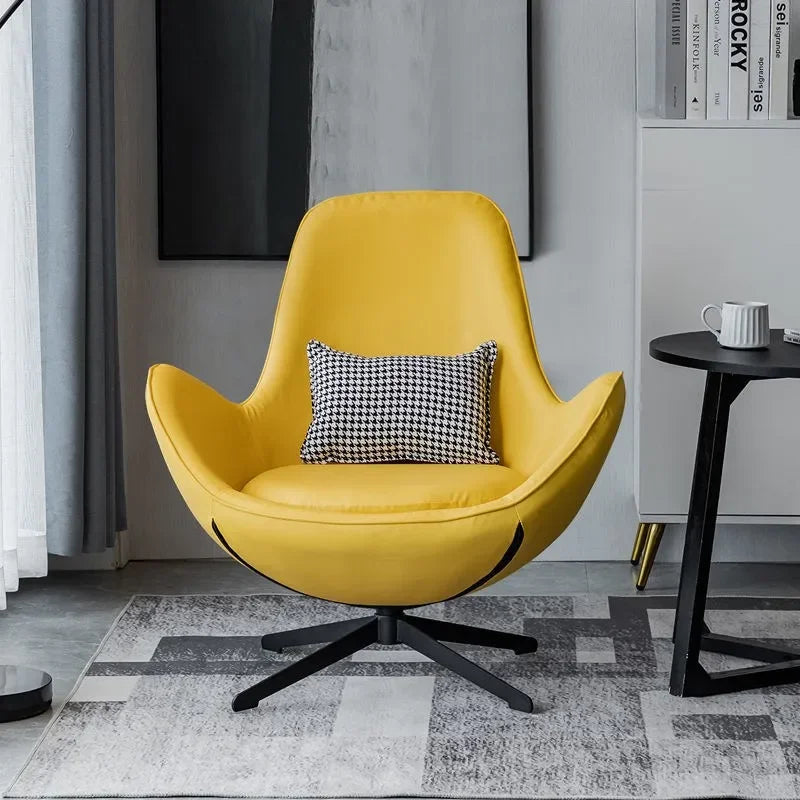 Nordic Sofa Chairs Luxury Portable Swivel Chairs Relaxing Design Modern Sofa Chair Living Room Comfortable Chair Home Furniture