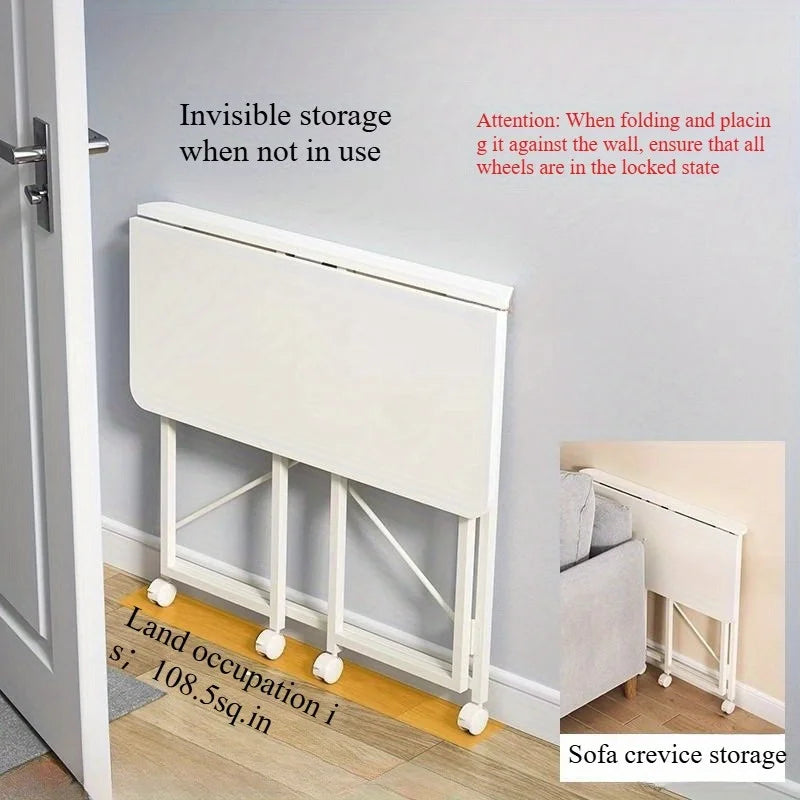 Simple Computer Desk Foldable Mobile Bedroom Makeup Bedside Small Desk Writing Desk