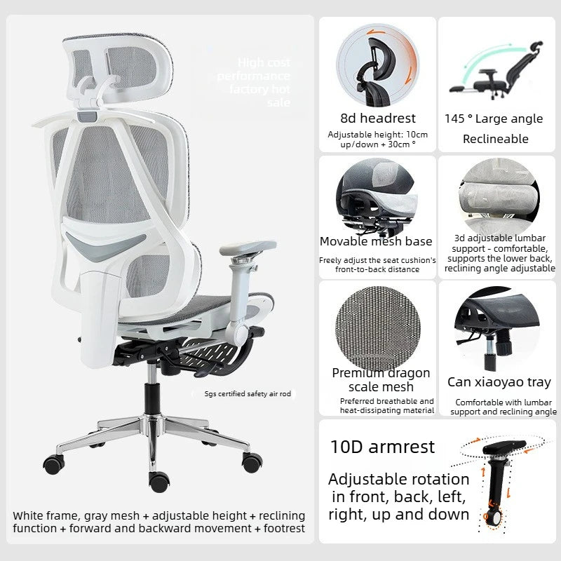 Ergonomic Chair Office Gaming Comfortable Adjustable Armrest Office Chair Relaxing Recline Chaises De Bureau Furniture