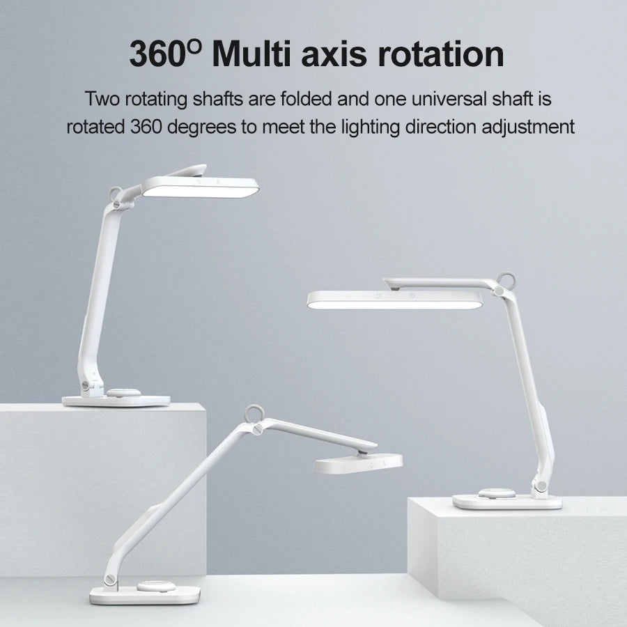 Remote Control LED Desk Lamp Eye-Caring Adjustable Office Lamp USB Charging Touch Control Memory Function Reading Table Lights