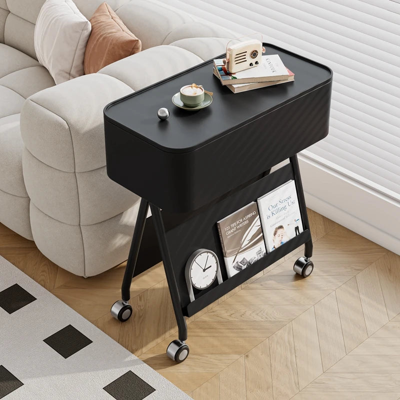 Modern Simple Coffee Table Living Room Sofa Side Cabinet Creative Movable Storage Rack Home Bedroom Bedside Tables Side Tables