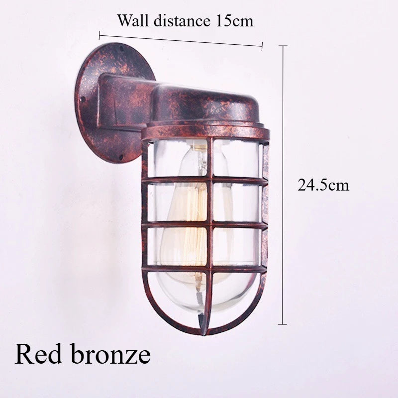 European Retro Outdoor Ultra Bright Waterproof LED Wall Lamp Desk Staircase Corridor Outdoor Courtyard Wall Light