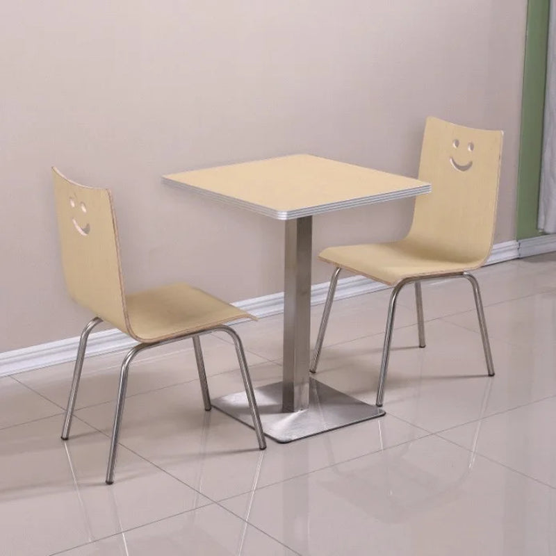 For Fast Food Restaurant Dining Table and Chair Set for Breakfast Snack Burger Milk Tea Shop High End Catering Staff Canteen