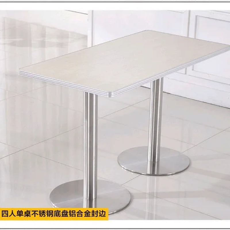For Fast Food Restaurant Dining Table and Chair Set for Breakfast Snack Burger Milk Tea Shop High End Catering Staff Canteen