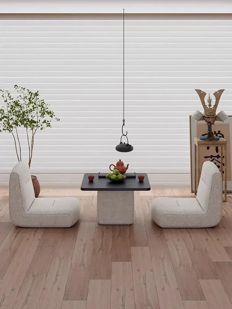 Nordic Tatami Table and Chair Set for Balcony and Bay Window Japanese Simple Design Wooden Coffee Table Home Furniture