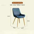 Modern Minimalist Backrest Dining Chairs Nordic Home Restaurant Furniture Light Luxury Leather Dressing Chair