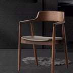 Nordic Solid Wood Hiroshima Restaurant Coffee Restaurant Backrest Dining Chair Simple Office Conference Room Discussion Chair