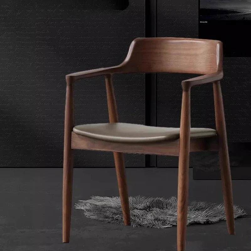 Nordic Solid Wood Hiroshima Restaurant Coffee Restaurant Backrest Dining Chair Simple Office Conference Room Discussion Chair