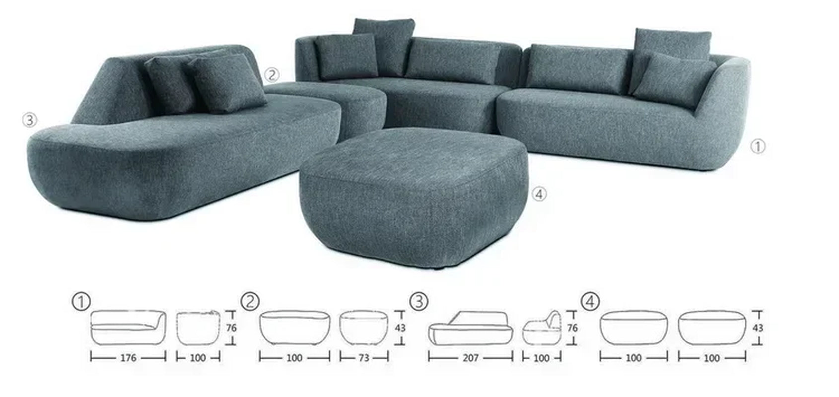 2026 Living Room Sofa Set Furniture Modern Sectional Sofa American Style Couch Set