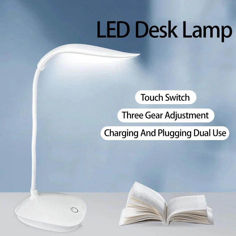 New-Led Reading Desk Lamp Portable Desk Lamp USB Charging Table Light Touch Dimming Learn Eye Protection Light Room Office