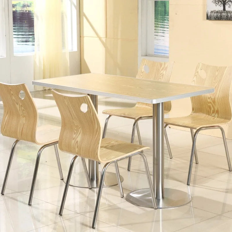 For Fast Food Restaurant Dining Table and Chair Set for Breakfast Snack Burger Milk Tea Shop High End Catering Staff Canteen