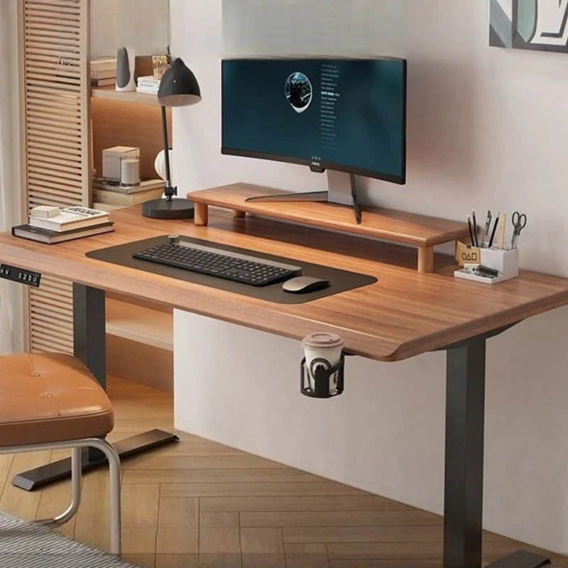 Solid Wood Electric Adjustable Computer Desk Smart Gaming Desk Home Study Table Office Desk Workstation Writing Table Style