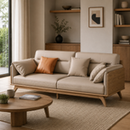 Eco leather 3-seater sofa