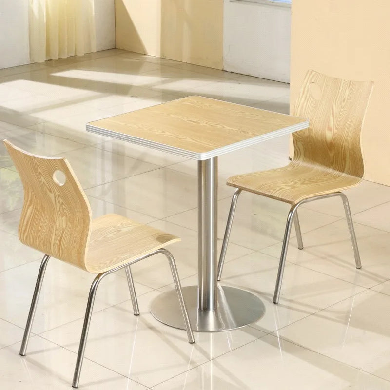 For Fast Food Restaurant Dining Table and Chair Set for Breakfast Snack Burger Milk Tea Shop High End Catering Staff Canteen