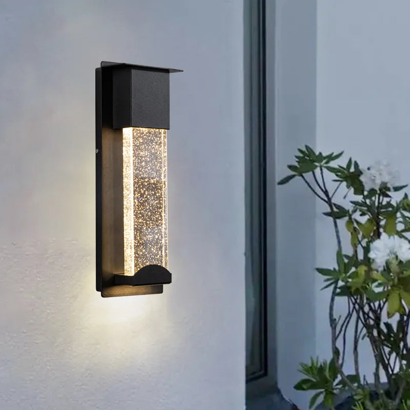 New Simple LED Outdoor Waterproof Wall Lamp Balcony Corridor Road Lamp Courtyard Villa Induction Lamp