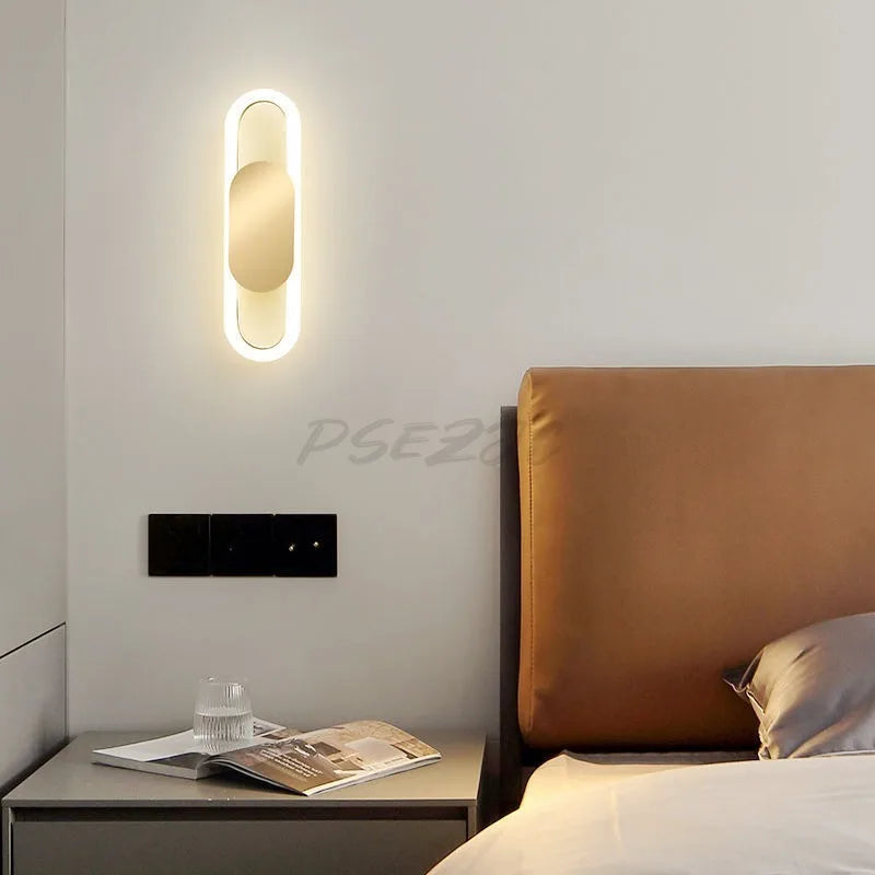 LED Bedroom Bedside Lamp Creative Personality Living Room Background Wall Lamp Wall Lamp Simple Modern Household
