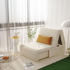 Side view of modern electric sofa