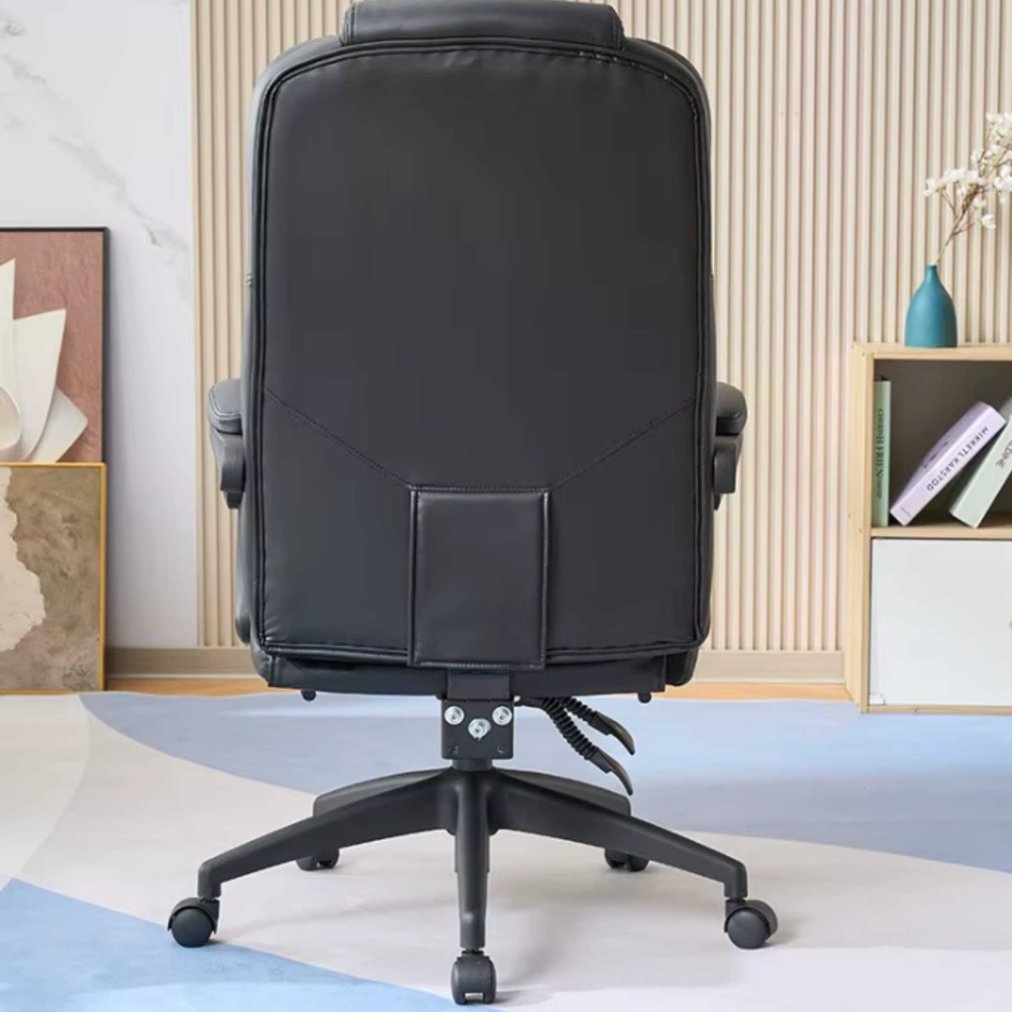 360 degree swivel ergonomic office chair with curved backrest