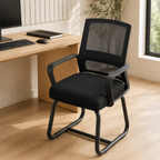 Mesh office chair with cushioned seat