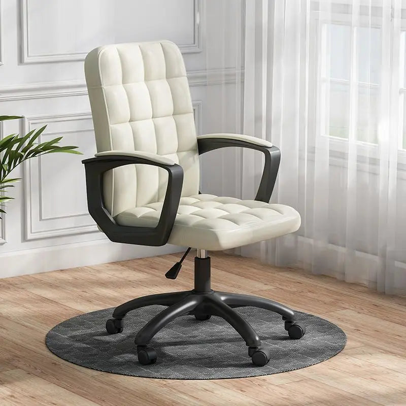 Home Computer Chair Office Chair Lifting Swivel Chair Modern Comfortable Long Backrest Seat Stool