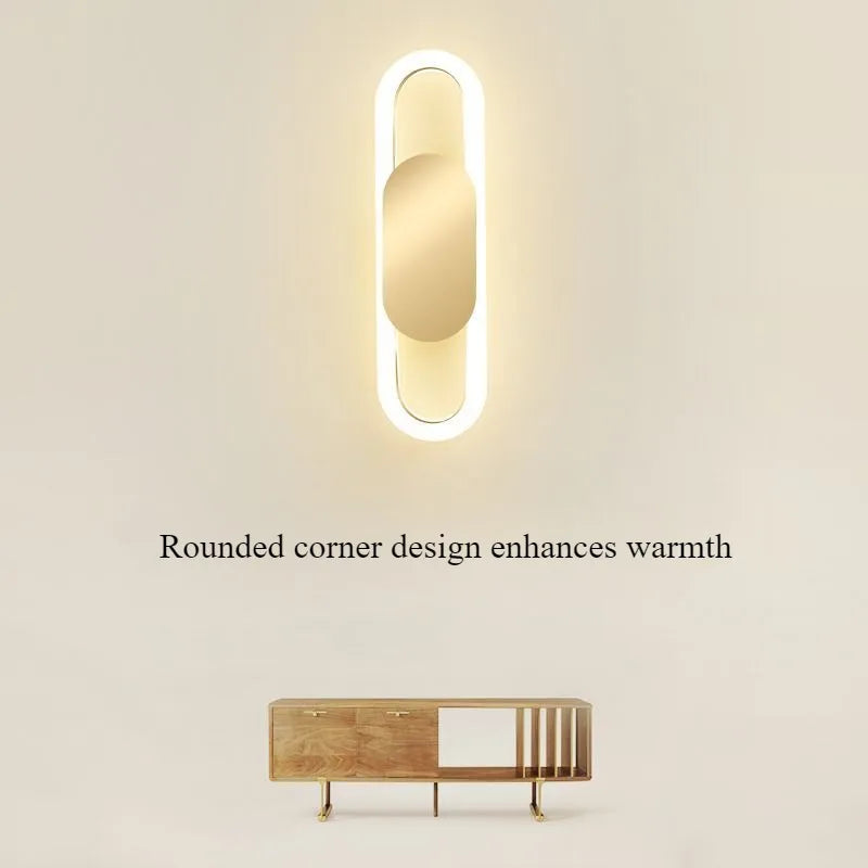LED Bedroom Bedside Lamp Creative Personality Living Room Background Wall Lamp Wall Lamp Simple Modern Household