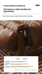 Solid Wood Frame Jersey Island Chair, Vintage Leather Single Sofa, Living Room Antique Leather Sofa, Casual Lazy Sofa