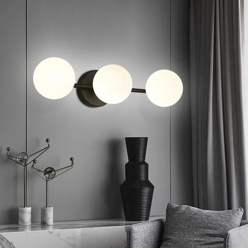 Nordic Indoor LED Wall Lights Decor for Bedroom Living Room G9 7W Frosted Glass Ball LED Wall Lamps Wall Sconce Lighting Fixture