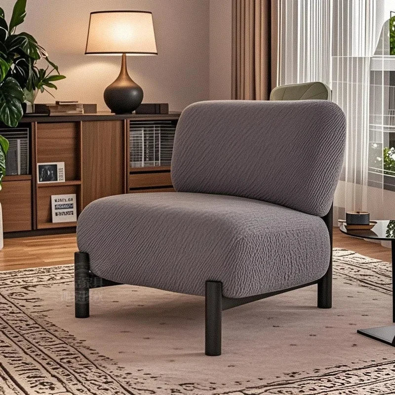 Modern Minimalist Accent Chair Cream Style Single Sofa Chair Luxury Lounge Armchair for Living Room Balcony Bedroom Decor