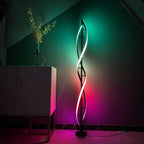 Nordic Postmodern LED Floor Lamp RGB Livingroom Bedroom Study Hotel Line without Main Light Spiral Vertical Luxury Corner Lamps