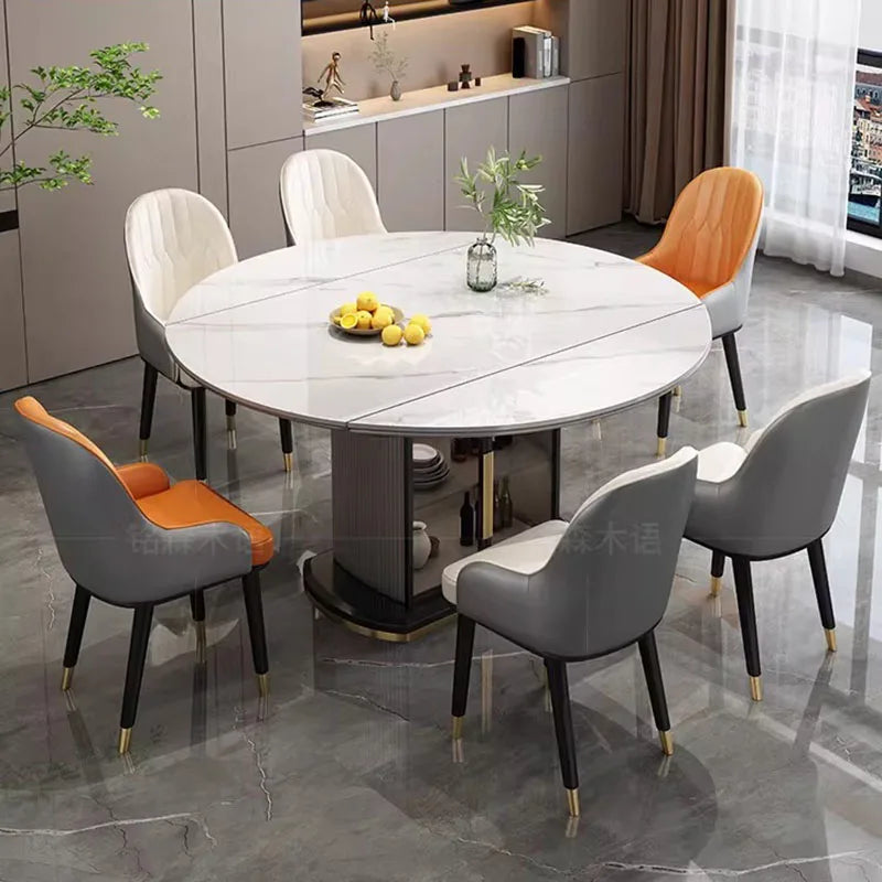 Luxury Modern Dining Table Coffee Restaurant Kitchen Marble Chairs Dining Table Nordic Lounge Mesas De Jantar Salon Furniture