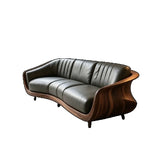Grey Design New Chinese Style Solid Wood Living Room Sofas Armchairs Relax Sofa Living Room High-End Minimalist Home Furniture