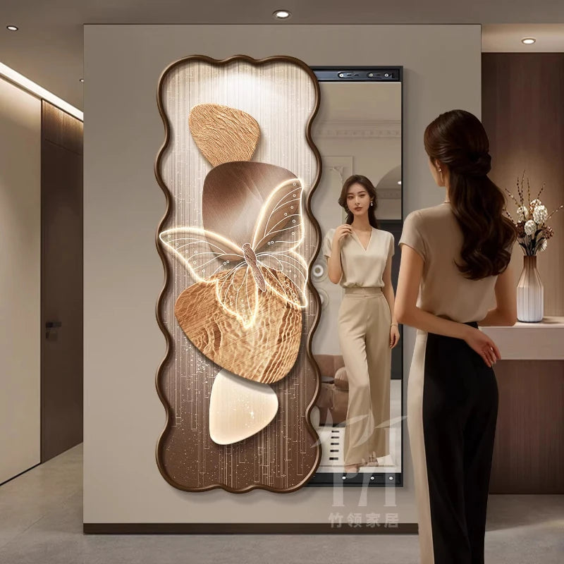 Hidden Full-Length Mirror Entrance Decoration Painting Home Decor Items Large Mirror Designer Furniture Living Room Grand Miroir