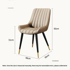 Modern Minimalist Backrest Dining Chairs Nordic Home Restaurant Furniture Light Luxury Leather Dressing Chair