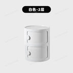 Nordic round Household Simple Creative Bedside Tables Bedroom Storage Cabinet Plastic Light Luxury Combination Small Cabinets