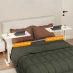 Air-Powered Lifting Bed Side Computer Desk Home Bedroom Simple Student Writing Desk Mobile Sofa Folding Desk Office Furniture