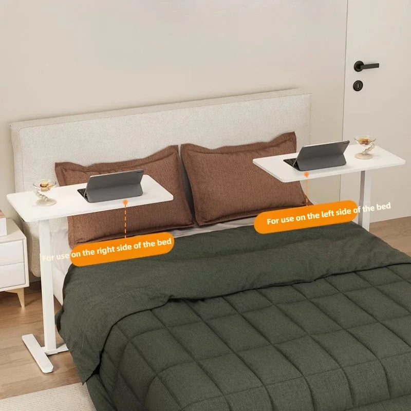 Air-Powered Lifting Bed Side Computer Desk Home Bedroom Simple Student Writing Desk Mobile Sofa Folding Desk Office Furniture