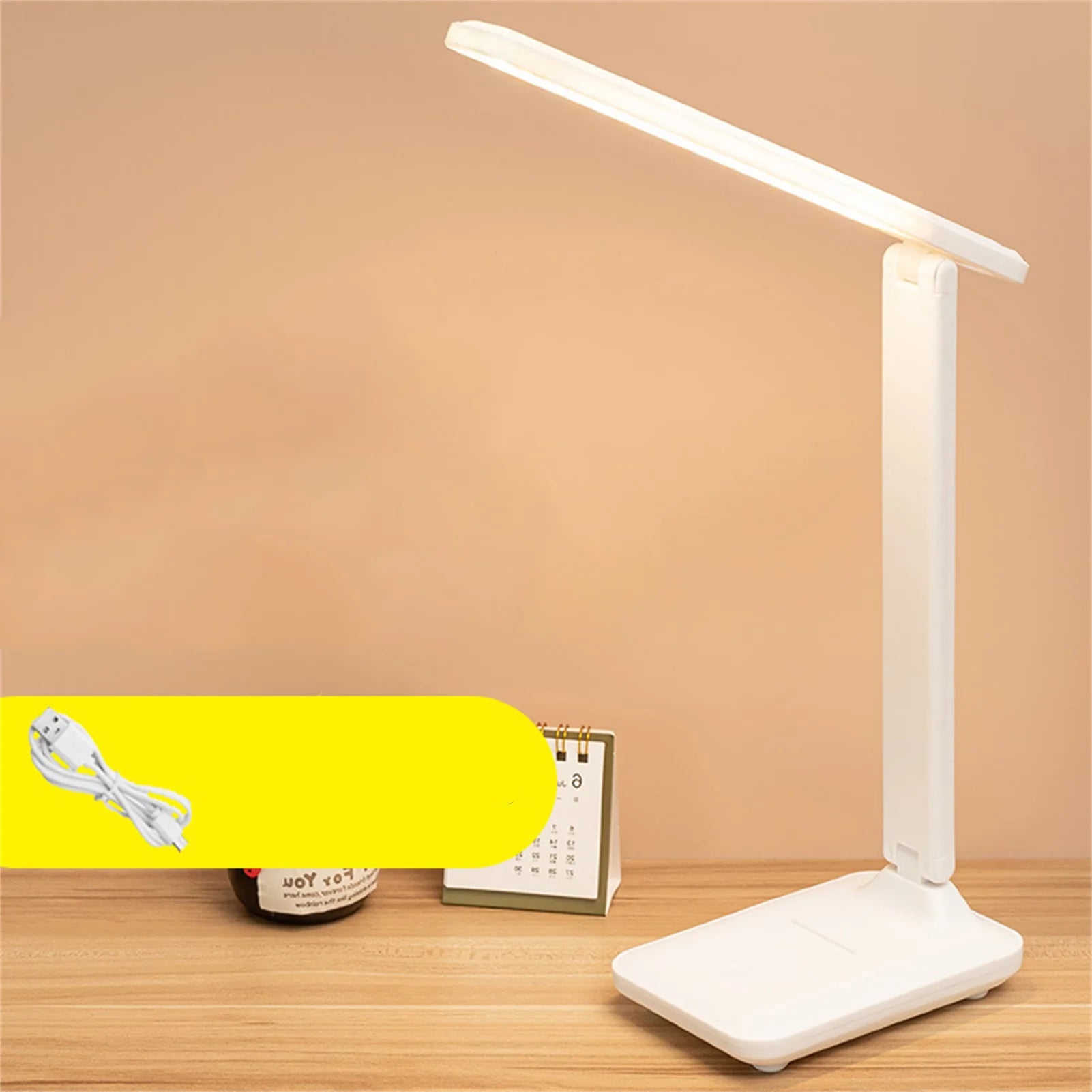 ZK40 Table Lamp Eye Protection Touch Dimming Plug in 180 Degree Flip Folding Stand Design LED Learning Desk Lamp