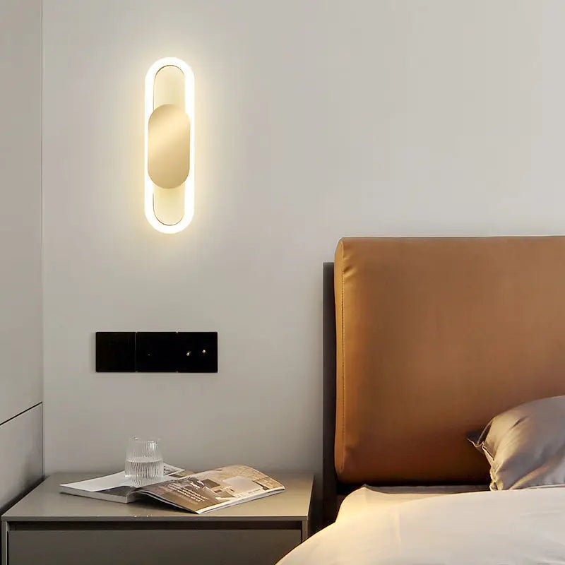 LED Bedroom Bedside Lamp Creative Personality Living Room Background Wall Lamp Wall Lamp Simple Modern Household