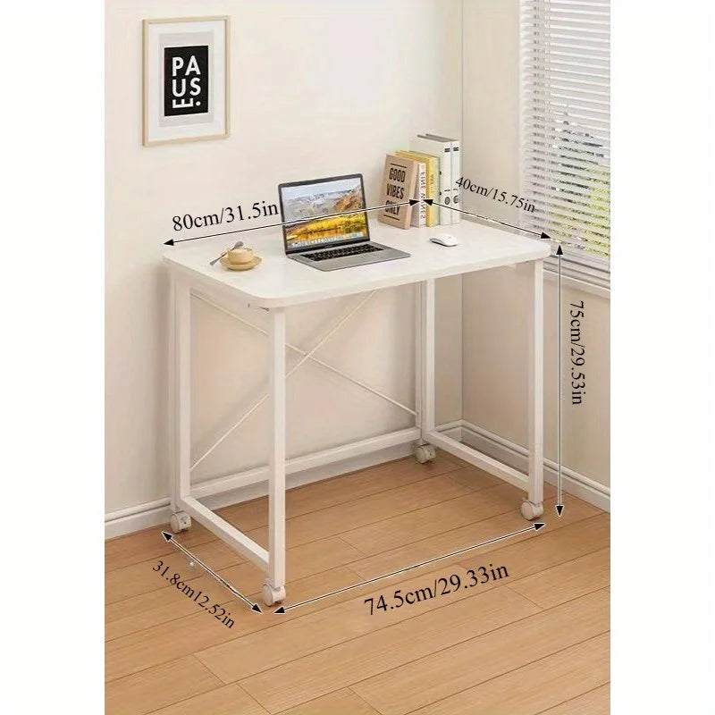 Simple Computer Desk Foldable Mobile Bedroom Makeup Bedside Small Desk Writing Desk