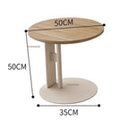 Nordic Solid Wood Coffee Table, Modern Designer Small Apartment Living Room Hotel Combination round Side Table, Minimalist