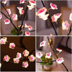 1PC LED Artificial Cherry Tree Bonsai Night Light Usb/Battery Powered Table Lamp Touch Switch Fairy Light for Wedding Home Decor