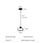 Glass Lampshade Hanging Pendant Lamp for Dining Room Kitchen Bedside Living Room Bedroom Minimalist LED Chandelier Pendant Light
